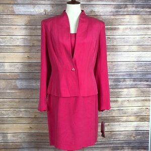 Jones New York Silk Watermelon Dress Suit